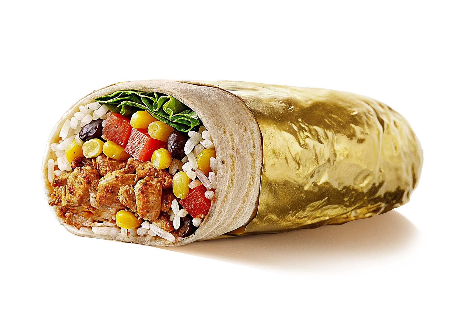 Achiote piletina burrito