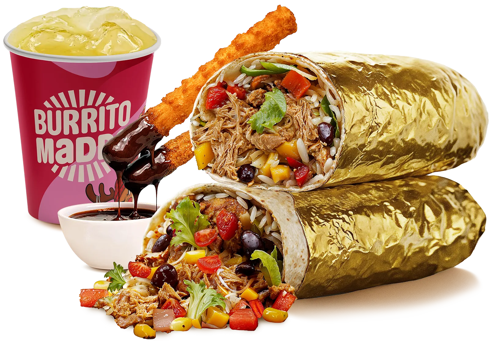 Grande Carnitas burrito obrok