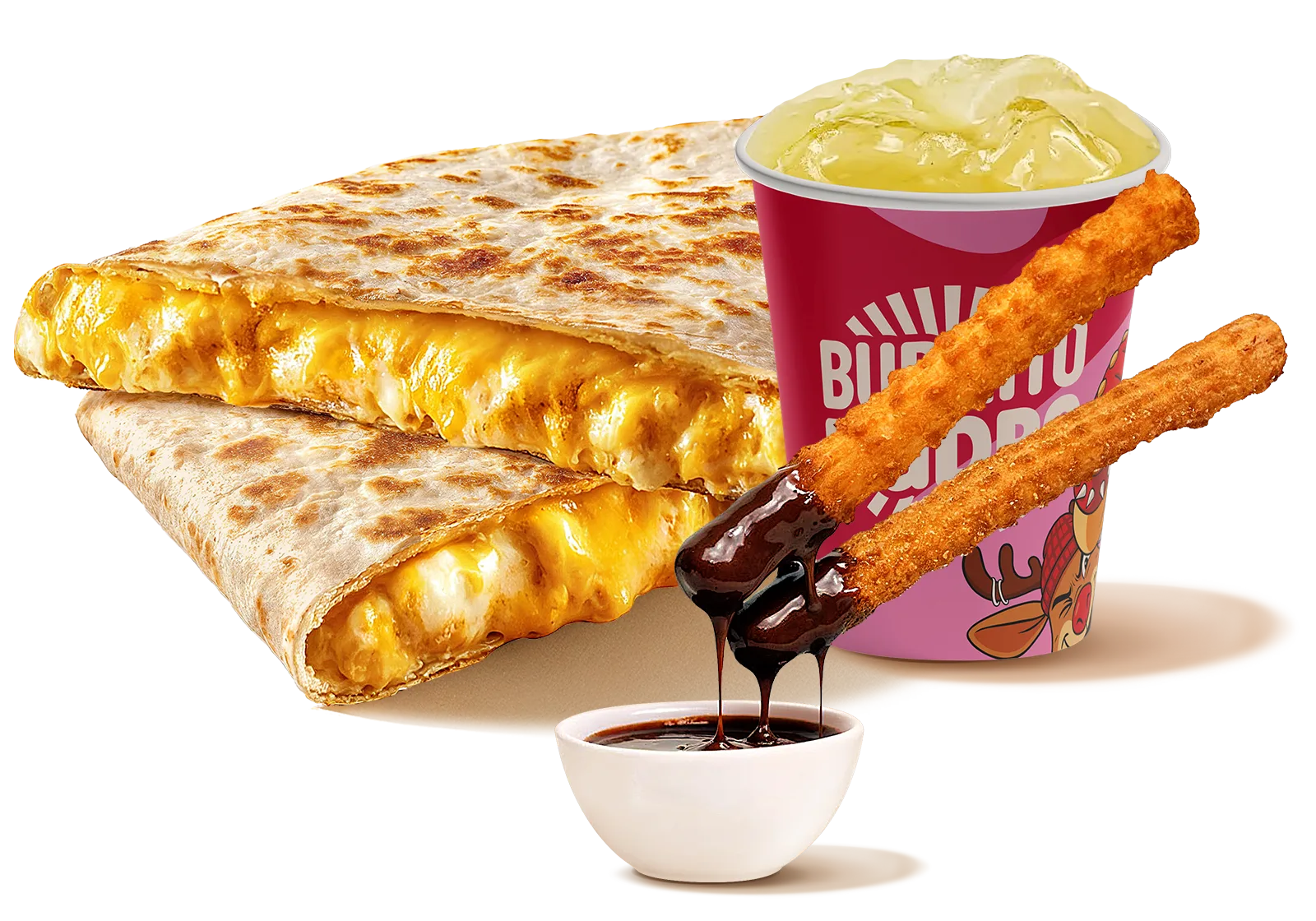 Tri vrste sira kesadilja obrok